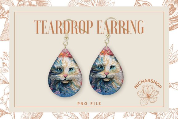 Cat Flower Quilled Teardrop Earring Design Review
