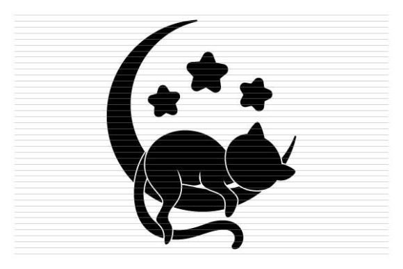 Cat Sitted on the Moon Silhouette Review
