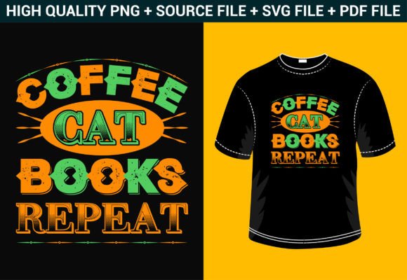 Coffee Cat Books Repeat Embroidery Design Review