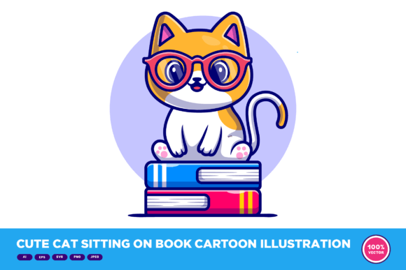Cute Cat on Book Embroidery Design Review