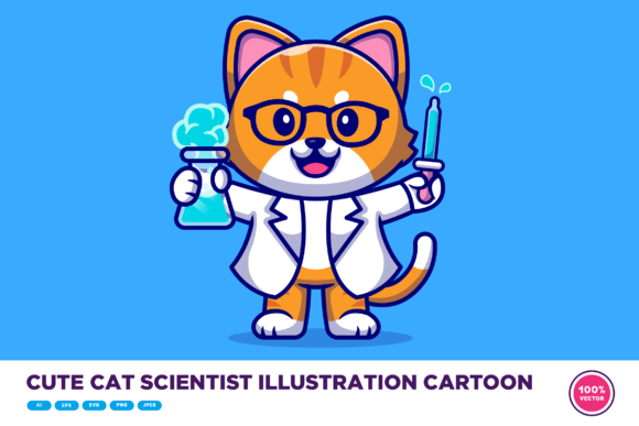 Cute Cat Scientist Embroidery Design Review