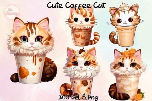 Cute Coffee Cat Sublimation Clipart Review