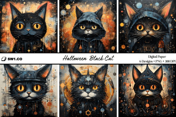 Halloween Horror Black Cat Background