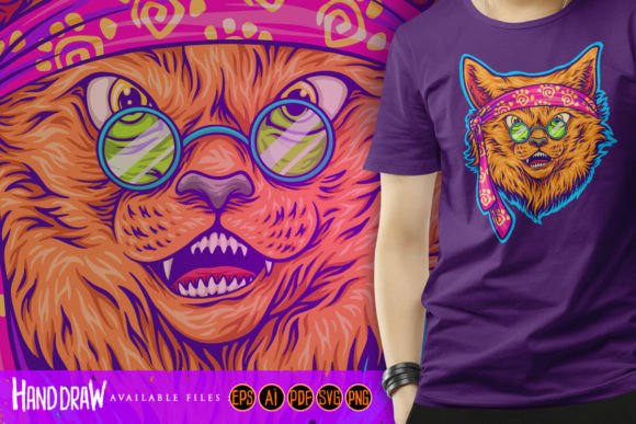 Hippie Funky Cat with Sunglass Embroidery Review