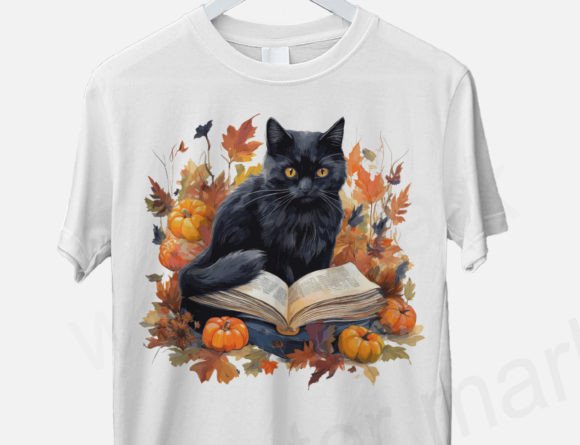 Retro Black Cat Reading Book Png