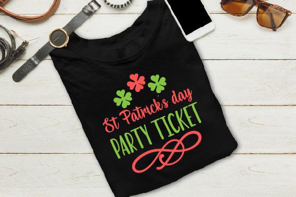St Patrick's Day Party Ticket Embroidery Review